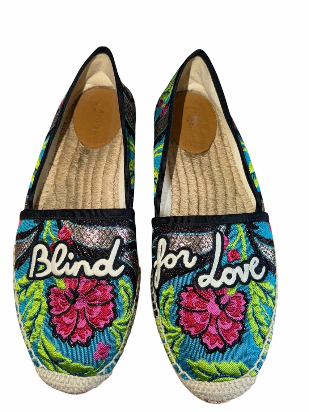 Gucci Shoes Blind For Love Pilar Espadrille Flats Women’s 40 (US 10)